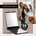 Miniatyrbilde 2 av 4: LED Lommespeil Sammenleggbart Bærbart LED Lys Speil 1 stk