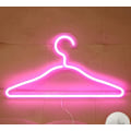 Miniatyrbillede 2 af 5: LED Tøjbøjle Neon Lys Skilt Soveværelse Romantisk Dekoration Pink