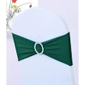 Miniatyrbillede 5 af 5: 10 stk. Spandex Stol Bånd Sashes Til Bryllupsfest Banket Jul Thanksgiving Baby Shower Event Dekorationer (sort grøn)