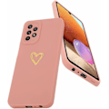 Pikkukuva 2 / 5: Suunniteltu Samsung Galaxy A32 5g -puhelinkuorelle, jossa on sydänkuvio naisille ja tytöille, pehmeä TPU-pinnoitus, täysi kameran linssinsuoja ja näytönsuoja