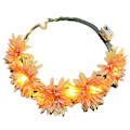 Miniatyrbilde 1 av 5: LED Blomsterkrone, Blomsterkrans Hodebånd Lysende LED Blomsterhodeplagg Blomsterhodebekledning shape8