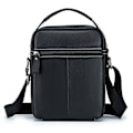 Miniatyrbild 3 av 5: BULLCAPTAIN 0300 Toppskiktsläder Messenger Bag Retro Herr Enkelsidig Axelväska Black