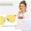 Miniatyrbilde 3 av 5: 2 Pakke Rammeløse Hjerteformede Solbriller Kvinner Ett Stykke Transparent Trendy Kjærlighet style13