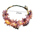 Miniatyrbilde 2 av 5: LED Blomsterkrone, Blomsterkrans Hodebånd Lysende LED Blomsterhodeplagg Blomsterhodebekledning shape7