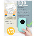 Miniatyrbillede 2 af 5: Label Maker D30 2021 Bærbar Trådløs Forbindelse Labelprinter Green