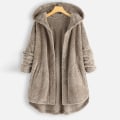 Pikkukuva 2 / 5: Naisten takki ja jakku tarjousmyynti oversize naisten fleece epäsäännöllinen pitkähihainen lahja