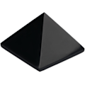 Miniatyrbillede 1 af 5: Sort Obsidian 1,5 tommer Naturlig Pyramide Udskåret Chakra Healing Krystal Reiki Sten Ædelsten Strålingsafbøjning Boligindretning Gave Dekoration Håndværk (sort