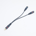 Pikkukuva 4 / 5: Rca-kaapeliäänijakaja Cinch Y -kaapelisovitin, 15 cm:n Rca-kaapeli 1 uros - 2 naaras (rca Y -kaapeli, 2 kpl, sininen)