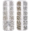 Miniatyrbild 1 av 5: Nagelkonst Rhinestones runda kristaller Flatback för DIY smyckestillverkning style 7