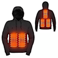 Miniatyrbillede 1 af 5: Opvarmede Hættetrøjer USB Elektrisk Varme Letvægts Hættetrøjer Sweatshirts Skjorter Toppe 2XL
