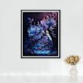 Miniatyrbild 4 av 5: DIY 5D Diamantmålning Kit för Vuxna Diamantkonst Lila Blommor Diamantmålning Full Borr Kristall Strass Broderi Hantverk Kit för Hemvägg
