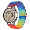 Pikkukuva 2 / 3: Nyloninen kellon ranneke Coros Pace 2/Apex 42mm -kelloille, 20mm kuvioitu säädettävä punottu lenkkiranneke Colorful Fluid