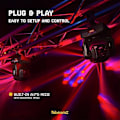 Miniatyrbild 2 av 5: Panther 80 Lyre LED - 6 x LED 12 Watt RGBW CREE DMX eller fristående läge Ljud eller automatisk styrning Master/slave-funktion Förprogrammerade shower Perfekt för