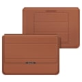 Miniatyrbillede 1 af 5: Opbevaringstaske til 11/12 tommer Notebook, PU Læder Foldbart Stativ Magnetisk Klap Laptop Sleeve Brown