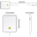 Miniatyrbild 4 av 5: Smartkortläsare, USB Smart Card Access Reader - CAC-läsare, Universal Bärbar för Online ATM-överföringar