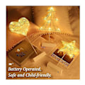Miniatyrbillede 2 af 5: LED Stjerne Rattan Hul Form Bordlampe Juledekoration size4