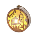 Miniatyrbillede 1 af 5: 15% rabat Ramadan Eid Mubarak LED-lys Dekoration, Eid festlige lysende hængende ornamenter i træ