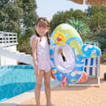 Miniatyrbild 5 av 5: Barnuppblåsbar pool flytring simring säte båt baby flygplansdesign style4
