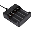 Miniatyrbillede 2 af 5: 4 Slots Batterioplader Til 18650 Lithium Genopladeligt Batteri EU Stik