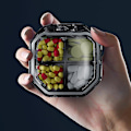 Miniatyrbillede 4 af 5: 3 stk. Bærbare Pilleæsker Pilleæsker 7 Dages Rejse Pilleæske Med 6 Rum Pilleæsker Pilledispenser Medicin Til Vitaminer Medicintilskud Four Grid