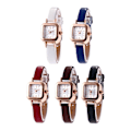 Miniatyrbild 8 av 11: Ny Modeklocka Koreansk Version Retro Quartz Klocka Tunt Band Liten Fyrkantig Klocka Red One size
