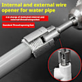 Miniatyrbild 3 av 11: Integrerat gängverktyg för rör, invändigt och utvändigt, 1/2'' och 3/4'' vattenrör, integrerad gängare, elektrisk borrkompatibel 20mm threadA One size