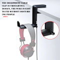 Miniatyrbild 11 av 11: 360° Roterande Hörlursställ Skrivbord Headset Hållare Gaming Headset Skrivbords Hängare Krok För Y1H2