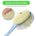 Miniatyrbild 7 av 11: Långt badborste Ryggskrubbare för dusch Loofah Svamp Kroppsryggborstar green 2 in 1