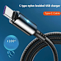 Miniatyrbild 8 av 11: Type C-kabel Snabbladdningssladd Nylonflätad Laddare Usb-kabel h t υ◆ <~ I C3V3 red 1.2m