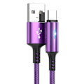 Miniatyrbild 10 av 11: Type C-kabel Snabbladdningssladd Nylonflätad Laddare Usb-kabel h t υ◆ <~ I C3V3 red 1.2m