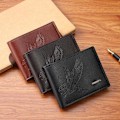 Miniatyrbild 7 av 10: Herrplånbok Mode Retro Kort Plånbok Högkvalitativ Kort Pu-Korthållare Läder Herr Casual Q1q2 Black onesize