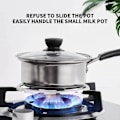 Miniatyrbild 7 av 11: Gasspisram Gasspis Tillbehör Liten Kastrull Extra Hållare Anti Mjölk Gas Wok Halkskydd K0q0