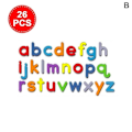 Miniatyrbild 1 av 11: Magnetiska Versaler Gemener Bubbelbokstäver ABC Kylskåpsmagneter Utbildning Tidig M3F0 MulticolorB 26pcs lower case letters