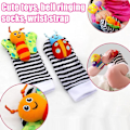 Miniatyrbild 3 av 11: Baby Skallror Leksaker Bitringar Tidig Utveckling Lärleksak Nyfödd Leksak Baby Pojke Flicka V9r8 multicolorB 4pcs