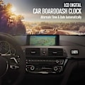 Miniatyrbild 5 av 11: Digital bilklocka för instrumentbräda - Liten LED-klocka självhäftande mini-klocka för fordon  White One size