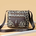 Miniatyrbild 4 av 11: Dam Crossbody Väska Liten Brun Mjukt Läder GoldenA One size