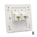 Miniatyrbild 1 av 11: LAN CAT6 Uttag Vägguttag Nätverk Ethernet Panel Frontplatta RJ45 H3O9 whiteB 86mm*86mm