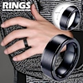 Miniatyrbild 2 av 11: Anti-ångest Spinner Fidgets Roterande Ringar Unisex svart rost Black2 12
