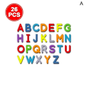 Miniatyrbild 4 av 11: Magnetiska Versaler Gemener Bubbelbokstäver ABC Kylskåpsmagneter Utbildning Tidig M3F0 MulticolorB 26pcs lower case letters