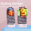 Miniatyrbild 5 av 11: Baby Skallror Leksaker Bitringar Tidig Utveckling Lärleksak Nyfödd Leksak Baby Pojke Flicka V9r8 multicolorB 4pcs