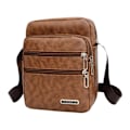 Miniatyrbild 11 av 11: Enkel Crossbody-väska i PU-läder för män, flera lager, stor kapacitet, fritid R0a8 Brown onesize