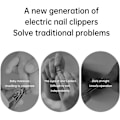 Miniatyrbild 8 av 11: GINTBN 3 i 1 Automatisk Elektrisk Nagel med Polering, Automatiska Elektriska Tånagelklippare för Vuxna Seniorer Bebisar Människor, Elektrisk Nagel Klippare  white One size