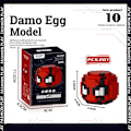 Miniatyrbild 9 av 11: Damo Ägg Byggklossar Leksak 1st Tecknad Docka Byggkloss Pussel Ägg Block Blind Damo Docka S5P7 B one-size