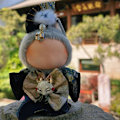 Miniatyrbild 7 av 11: Labubu 17cm V1 Plyschdocka Waifu Sitt Sitt Party Obi Kimono Kläder Docka Q1k9 Blue only clothes no doll