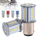Miniatyrbild 2 av 11: BAY15D LED 30SMD Flytande Strobe Flash Broms Motorcykel LED Bakljus White One size