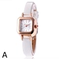 Miniatyrbild 6 av 11: Ny Modeklocka Koreansk Version Retro Quartz Klocka Tunt Band Liten Fyrkantig Klocka Red One size