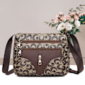 Miniatyrbild 5 av 11: Dam Crossbody Väska Liten Brun Mjukt Läder GoldenA One size