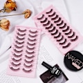 Miniatyrbild 9 av 11: 10 par ryska lösögonfransar D Mink Falska UK-ögonfransar Full R0F9 L0L7 DH06-H5 10 pairs