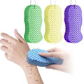 Miniatyrbild 10 av 11: Exfolierande Mjuk Svamp Kroppsskrubb För Baby Vuxna Bad Exfolierande Skrubbsvamp Hudrengörare D2t6 purple 1pcs