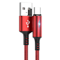 Miniatyrbild 11 av 11: Type C-kabel Snabbladdningssladd Nylonflätad Laddare Usb-kabel h t υ◆ <~ I C3V3 red 1.2m